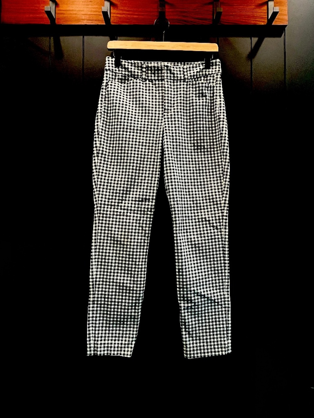 Old Navy-Women's Pixie Skinny-High Rise-Black & White Gingham Pants-Size 4